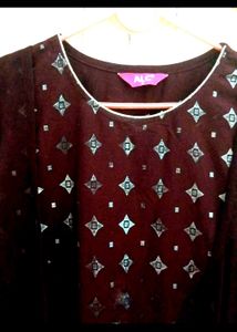 Elegant Brown  coat kurta or frock