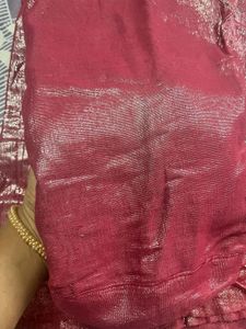 Maroon Embroidered saree with petticoat