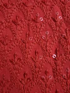 Red Embroidered Dress