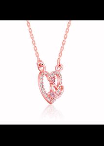 GIVA 925  Silver Heart Pendant With Link Chain