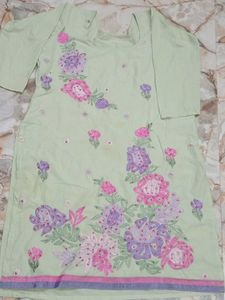 Floral Embroidered Indian suit with dupatta