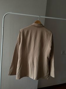 Beige Double Breasted OVERSIZED Fit Blazer