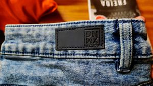Stylish Pearl Detail Jeans