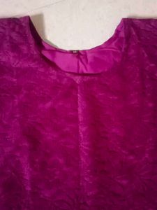 Stylish Purple Lace Kurti