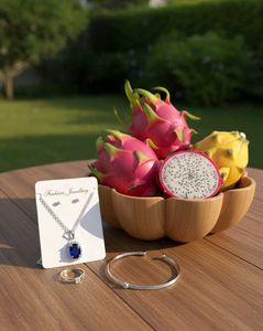 Blue Pendant, Earrings, Ring &amp; Bracelet Set