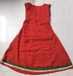 Red Embroidered Dress