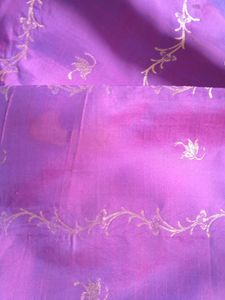 Kanjivaram Purple,Blue Mixed Meena Work Saree