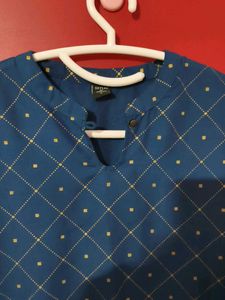 Elegant Blue Patterned Kurta