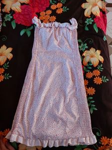 Pink Floral Ruffle Mini Dress