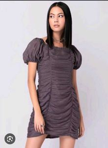 DOUBLE RUCHED BODYCON DRESS
