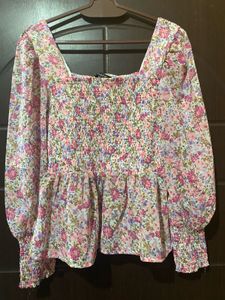 Floral Peplum Top