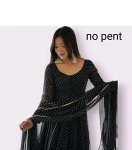 New/Unused Black Anarkali With Dupatta