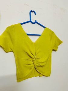 Cute Yellow Crop Top