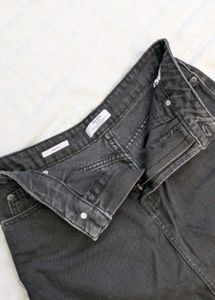 Black Denim Mini Skirt