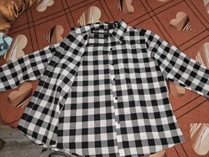 Black &amp; White Checkered Shirt