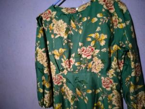 Floral Green Dress
