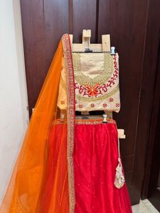 Brand New Net Silk Embroidered Lehenga Choli