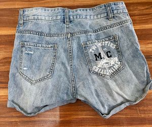 Distressed Denim Shorts
