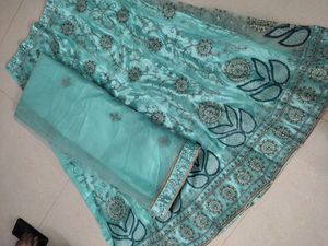 Aqua Embellished Lehenga Choli