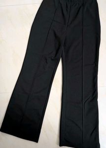 Women Black High Rise Trousers