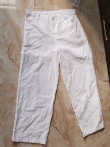 White Wide Leg Pants