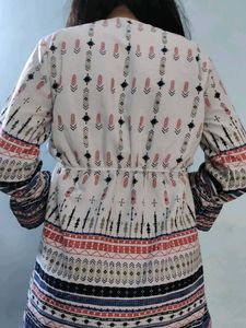 Boho Print Mini Dress