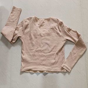 Roadster Cream Long Sleeves T Shirt Women