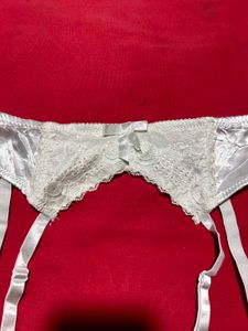 White Lace Garter Belt