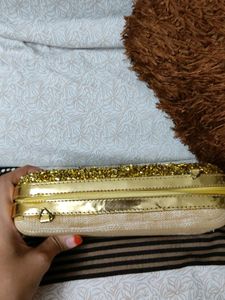 Price Dropped Golden Clutch Without Chain .
