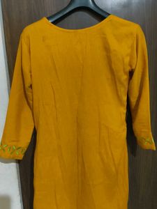 Yellow Short Kurti