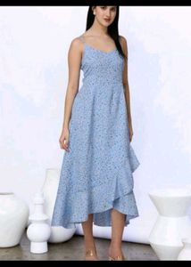 Floral Print Ruffle Hem Midi Dress (Each 500)