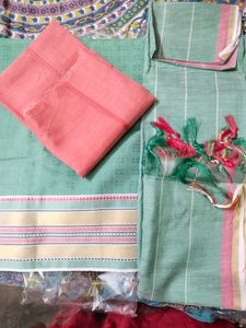 Khadi Cotton Dress Material Suit