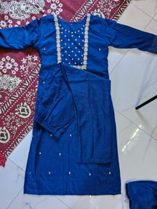 Party Wear Kurti, Pant And Dupatta Set