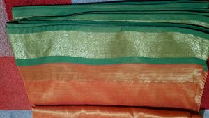 Orange &amp; Green Saree
