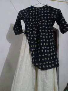 Girls Blue and White Dress