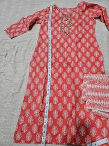 Peach Kurta Set – Size M, Gently Worn (7-8 Times)