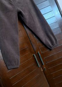 Women Brown wool Lounge Joggers