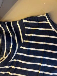 Striped Tie-Front Tee