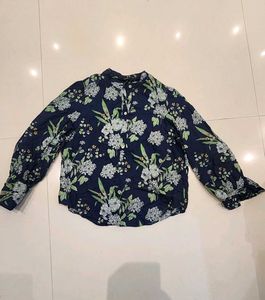 Vero Moda Floral Print Blue Top