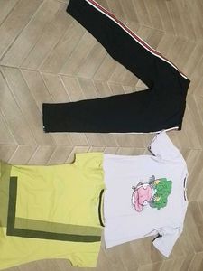 Black Track And 2 T Shirts