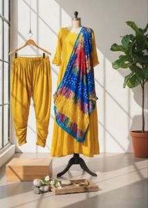 Elegant Yellow Anarkali Dress