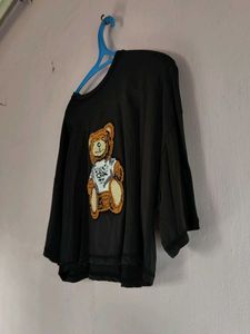 Cute Teddy Bear Graphic Top