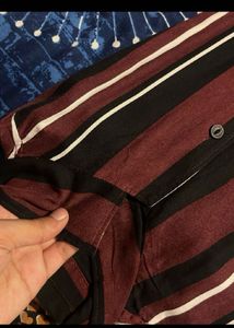 People Slim Fit Striped Shirt