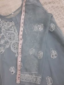 Long Kurti With Mirror Work