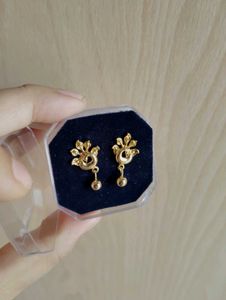 GOLDEN PEACOCK EARRINGS 😻