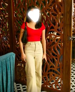 H&amp;M wide Leg beige Pants