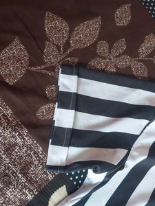 Casual White And Black Half Shirt For Men