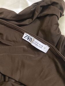 🤎 Zara Brown Cutout One Piece Swimsuit