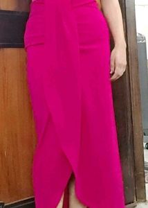Magenta Straight Skirt