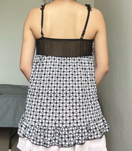 Gingham Heart Babydoll Top